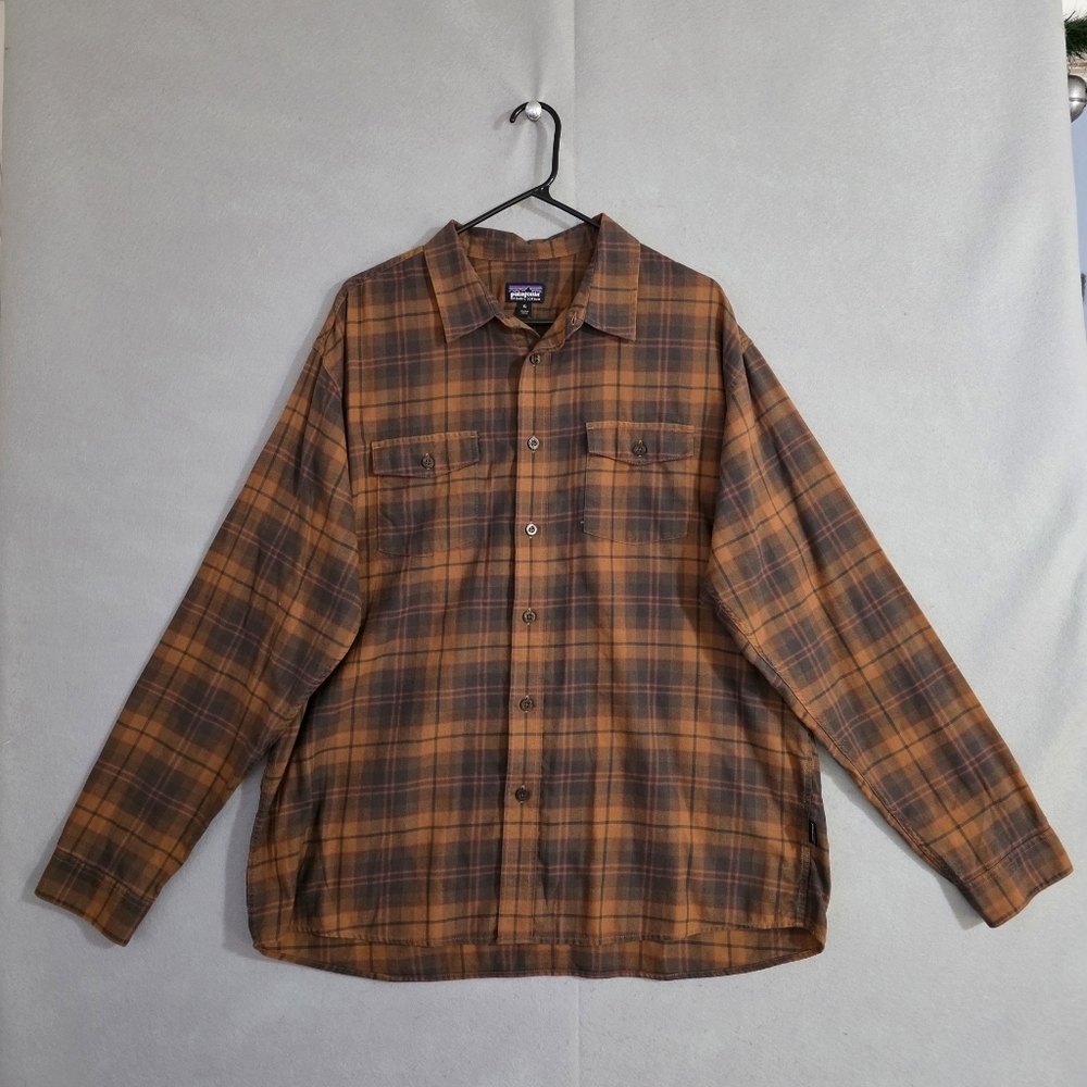 Patagonia Mens Organic Cotton L/S Plaid Button Up Buckshot Short 53856 Size XL